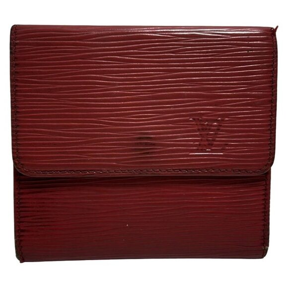 Louis Vuitton Hook Wallet Epi Porte Monnaie Billets Cult Cles Castilian Red